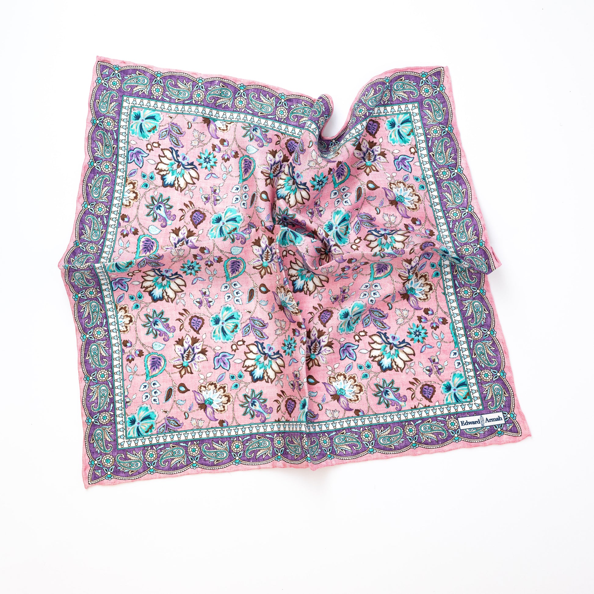 Floral/Paisley Design Print Pocket Square