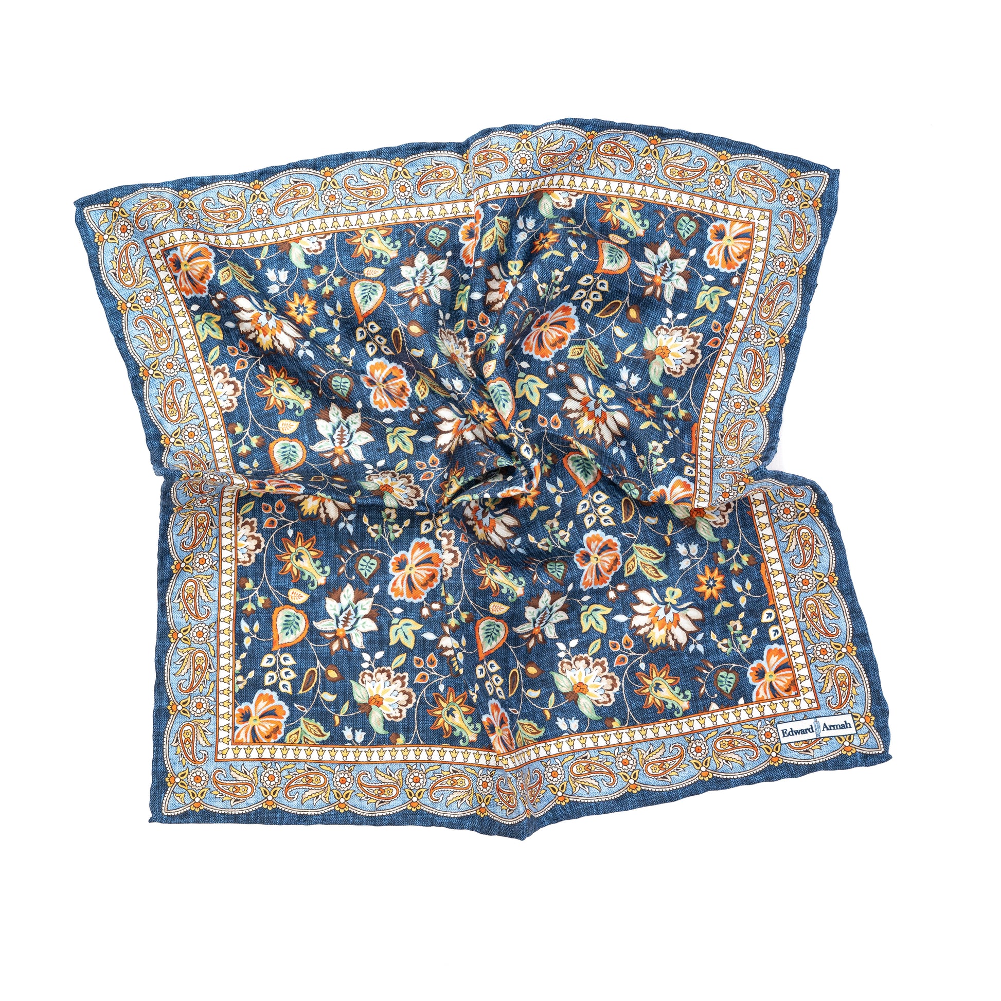 Floral/Paisley Design Print Pocket Square
