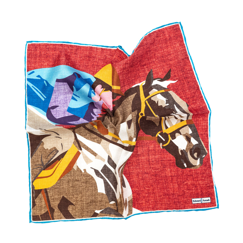 Jockey Print Pocket Square