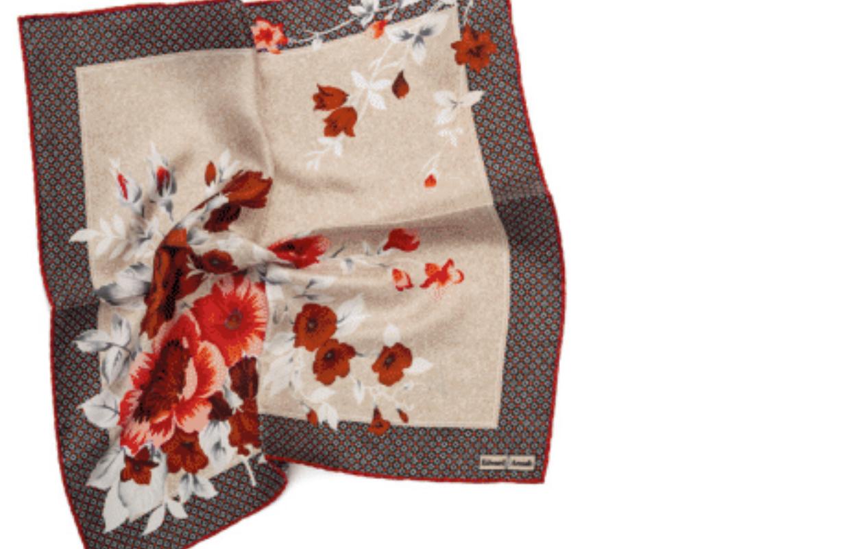 SS3994 Floral Pocket Square