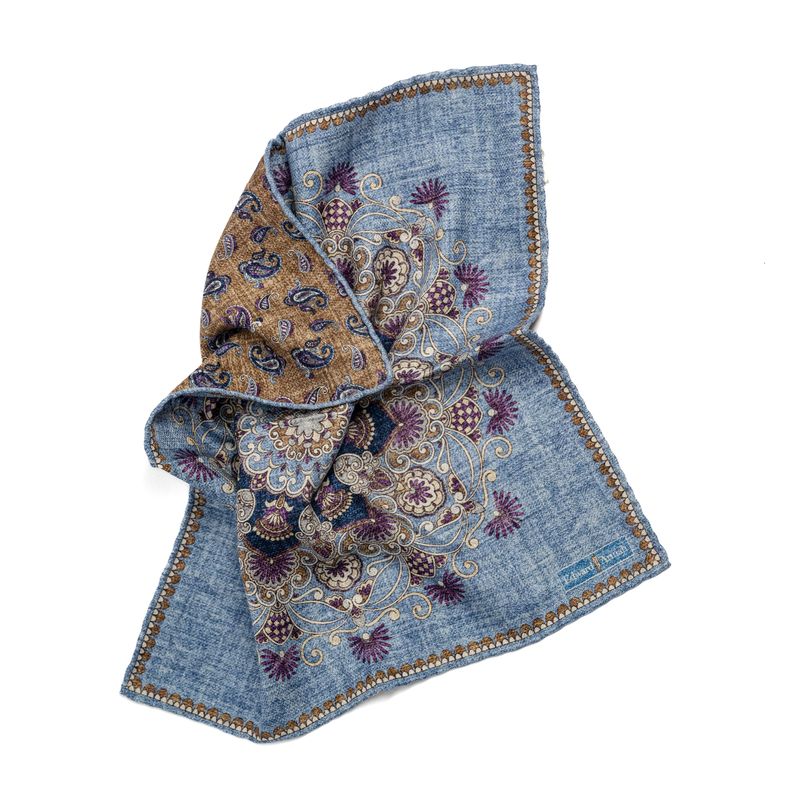SD1413 Paisley Reversible Pocket Square