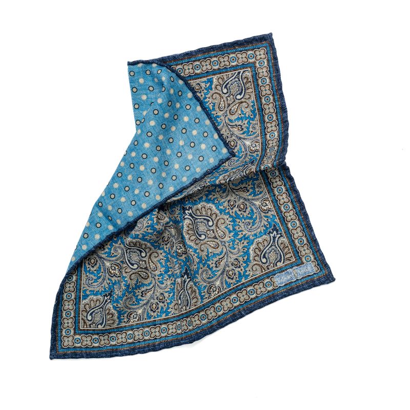 SD1428 Paisley Reversible Pocket Square
