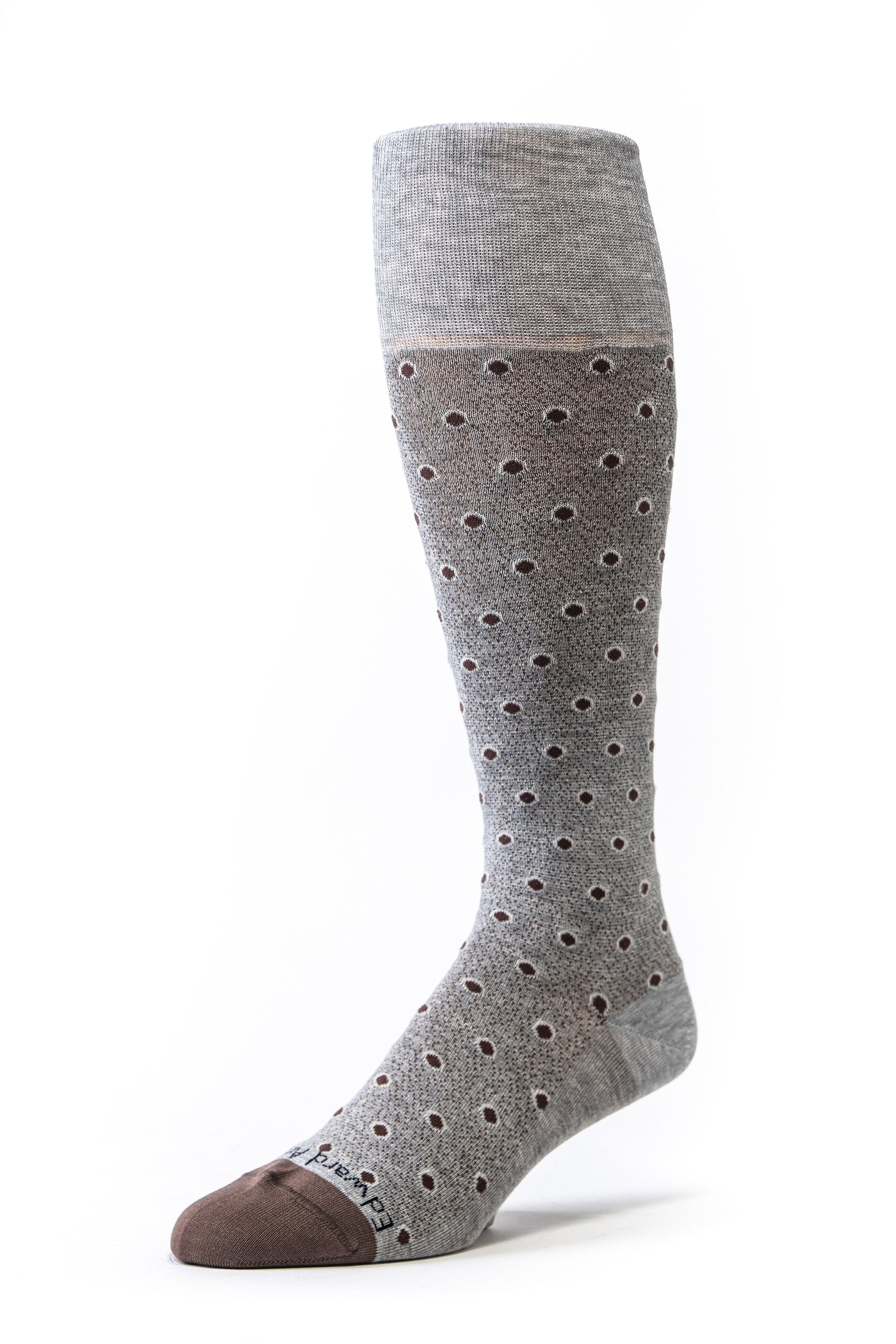 Silver/Chestnut Ribbed O/C Socks