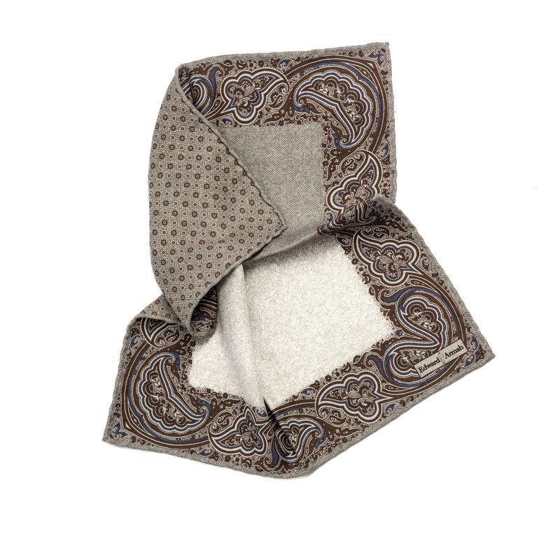 SD1412 Paisley Reversible Pocket Square