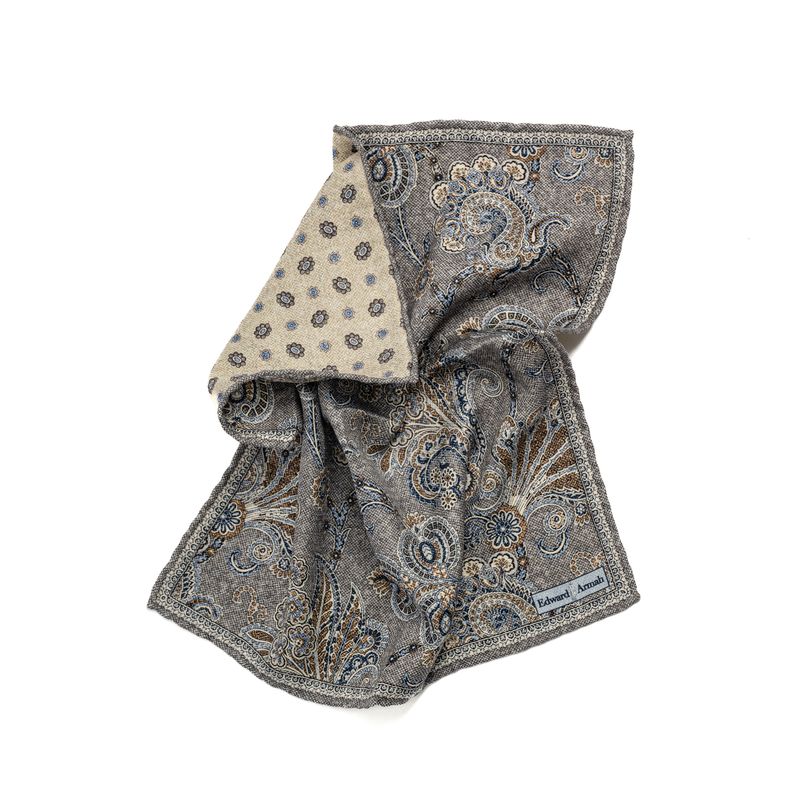 SD1427 Paisley Reversible Pocket Square