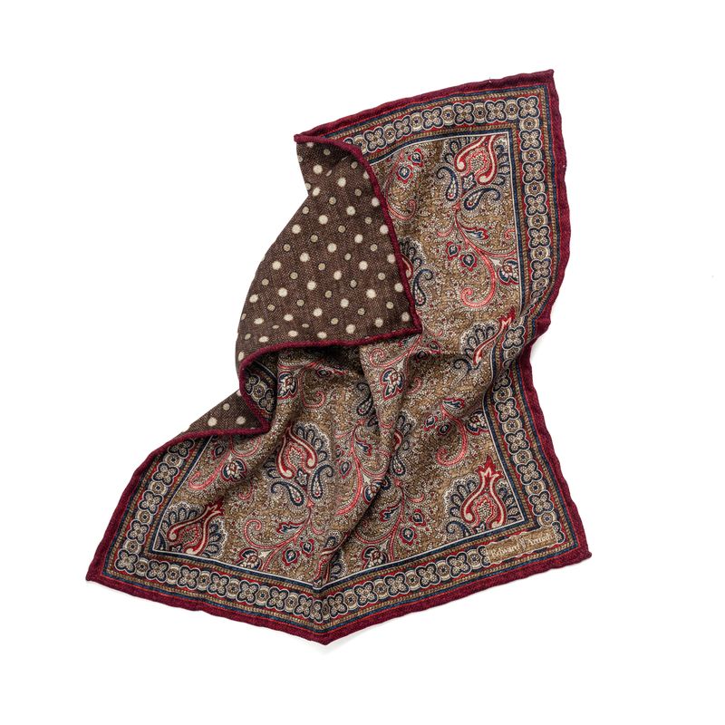SD1428 Paisley Reversible Pocket Square