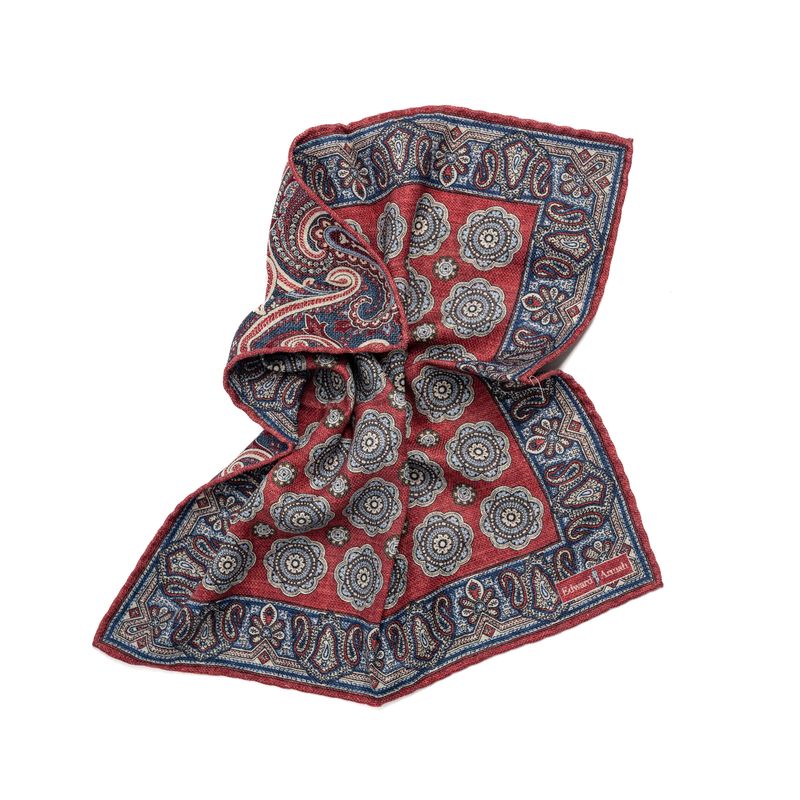 SD1378 Paisley Reversible Pocket Square