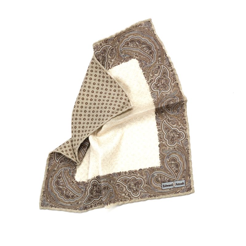 SD1412 Paisley Reversible Pocket Square