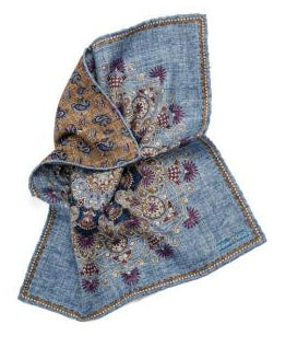 SD1413 Paisley Reversible Pocket Square