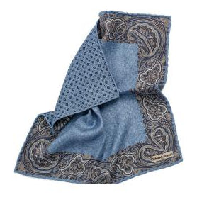SD1412 Paisley Reversible Pocket Square