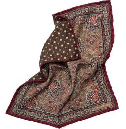 SD1428 Paisley Reversible Pocket Square