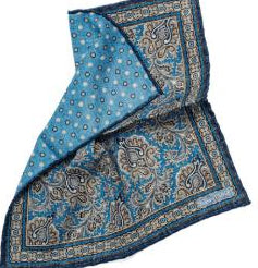 SD1428 Paisley Reversible Pocket Square