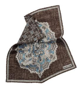 SD1376 Medallion Reversible Pocket Square