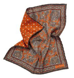 SD1428 Paisley Reversible Pocket Square