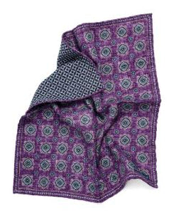 SD1411 Medallion Reversible Pocket Square