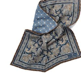 SD1428 Paisley Reversible Pocket Square