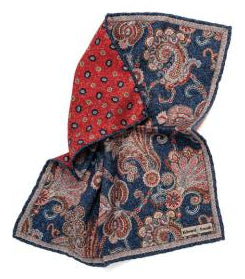 SD1427 Paisley Reversible Pocket Square