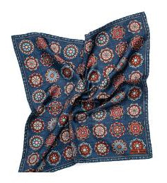 SS4388 Medallion Pocket Square