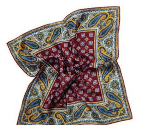 SS4489 Medallion Pocket Square