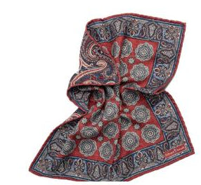 SD1378 Paisley Reversible Pocket Square