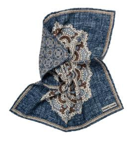 SD1376 Medallion Reversible Pocket Square
