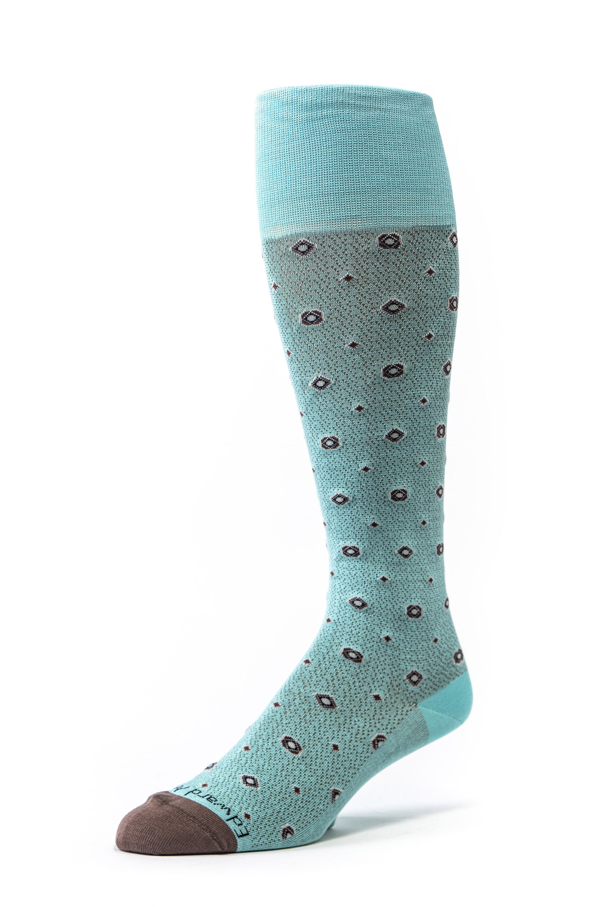 Turquoise/Chestnut Micro-Geo O/C Socks