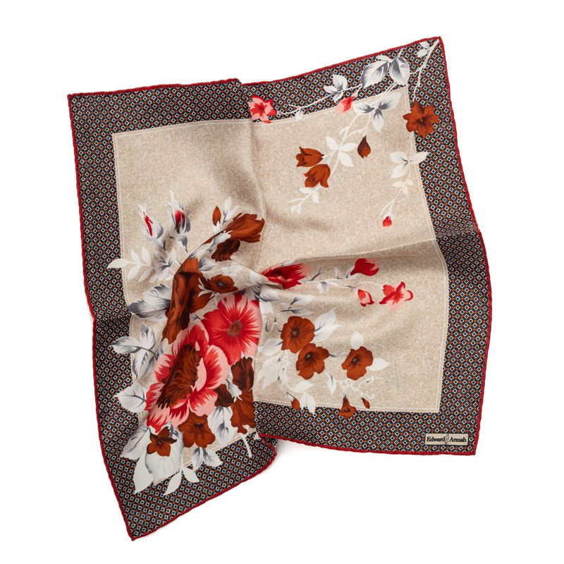 SS3994 Floral Pocket Square