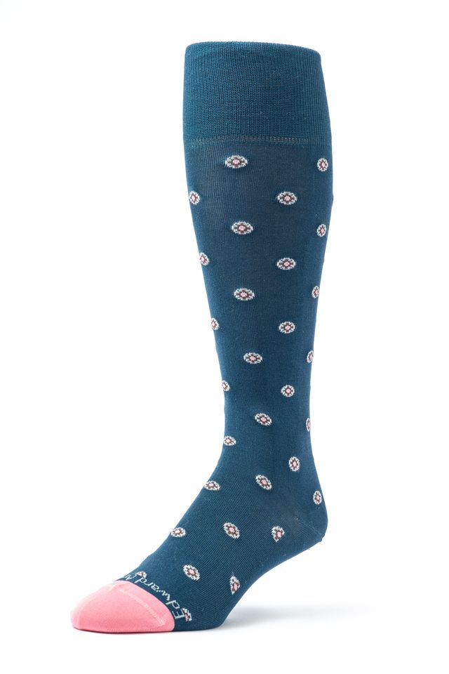 Indigo/Pink OC Neat Socks