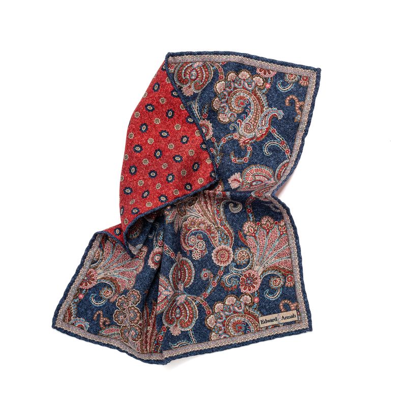 SD1427 Paisley Reversible Pocket Square