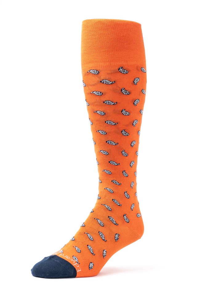 Orange/Navy OC Mini Pines Socks