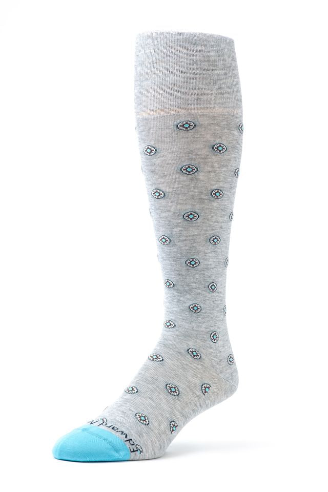 Lt. Grey/Blue OC Neat Socks