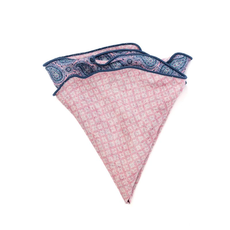 Reversible Neat & Paisley Pocket Circle - Pink