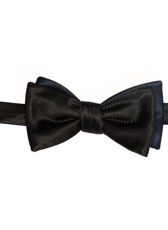 Navy/Black Formal Reversible Bow Tie