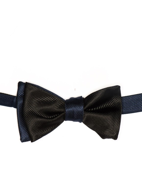 Navy/Black Formal Reversible Bow Tie