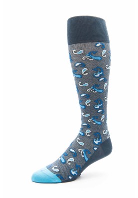 Steel Blue/White/True Blue Pines O/C Socks 