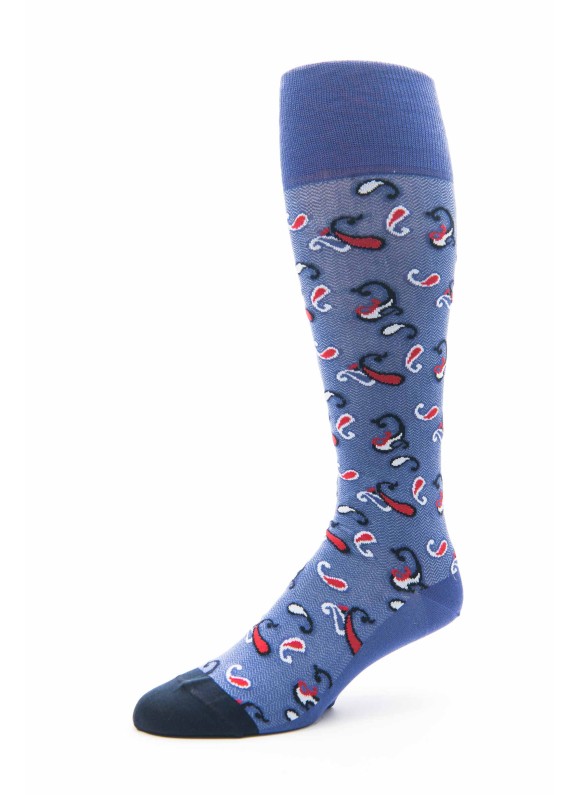 Purple/Navy Pines Pines O/C Socks