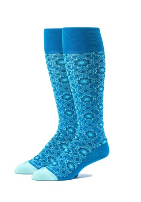 Blue/Ice Blue Oc Medallion Neat Sock 