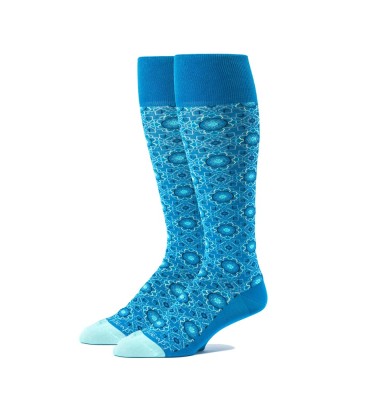 Blue/Ice Blue Oc Medallion Neat Sock 