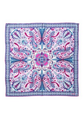 Pink/Navy Persian Print Scarf 