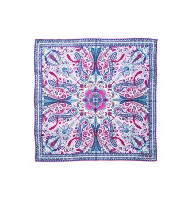 Pink/Navy Persian Print Scarf 