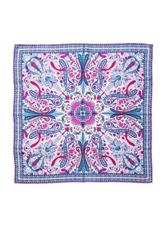 Pink/Navy Persian Print Scarf