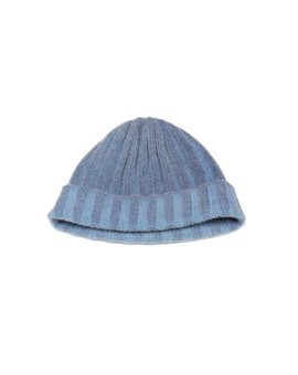 Cashmere Knit Hat in Blue