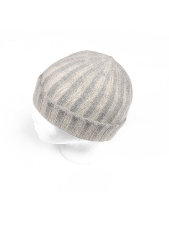 Cashmere Knit Hat in Cream