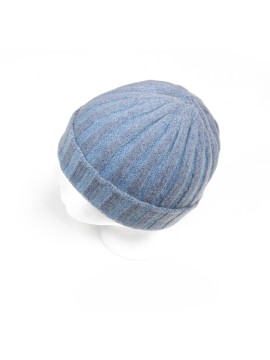Cashmere Knit Hat in Blue