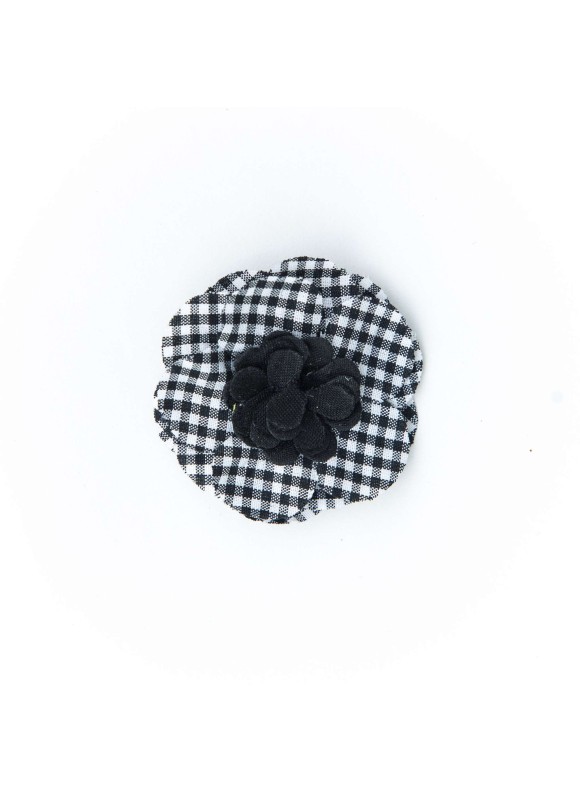 Black  3/4 Dahlia Flat/Black/White Gingham 