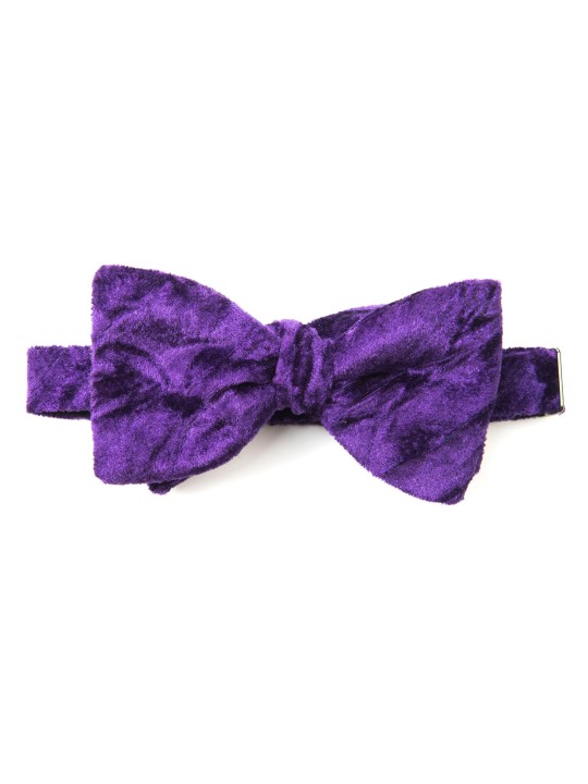 Deep Purple Velvet Formal Bow Tie 