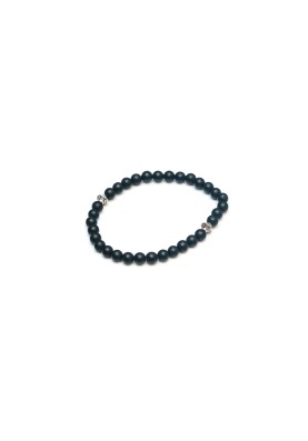 Black Matte Onyx Gemstone Bracelet 