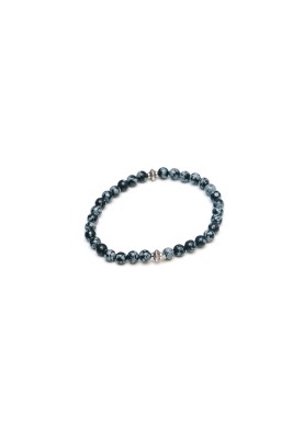 Snowflake Obsidian Gemstone Bracelet 