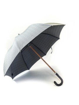 Black/White Glen Plaid Umbrella