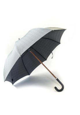 Black/White Glen Plaid Umbrella 